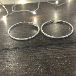Elegant Silver Hoop Earrings